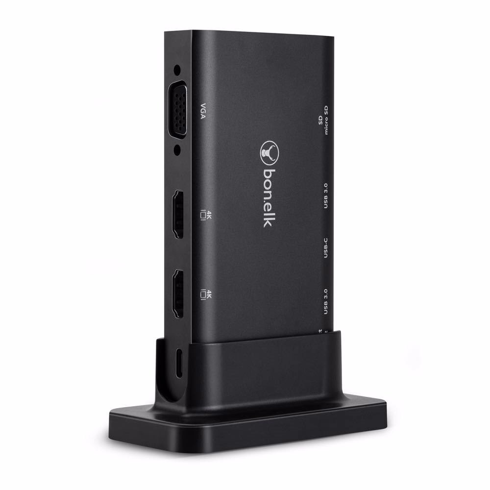 Bonelk Desktop Series 9 In 1 Usb-C Multiport Hub (Black)