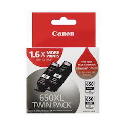 Canon Pgi650xl Black Ink Twin Pack - 500 A4 Pages Each