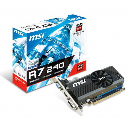 MSI AMD Radeon R7 240 Graphic Card - 2 GB DDR3 SDRAM - Low-profile
