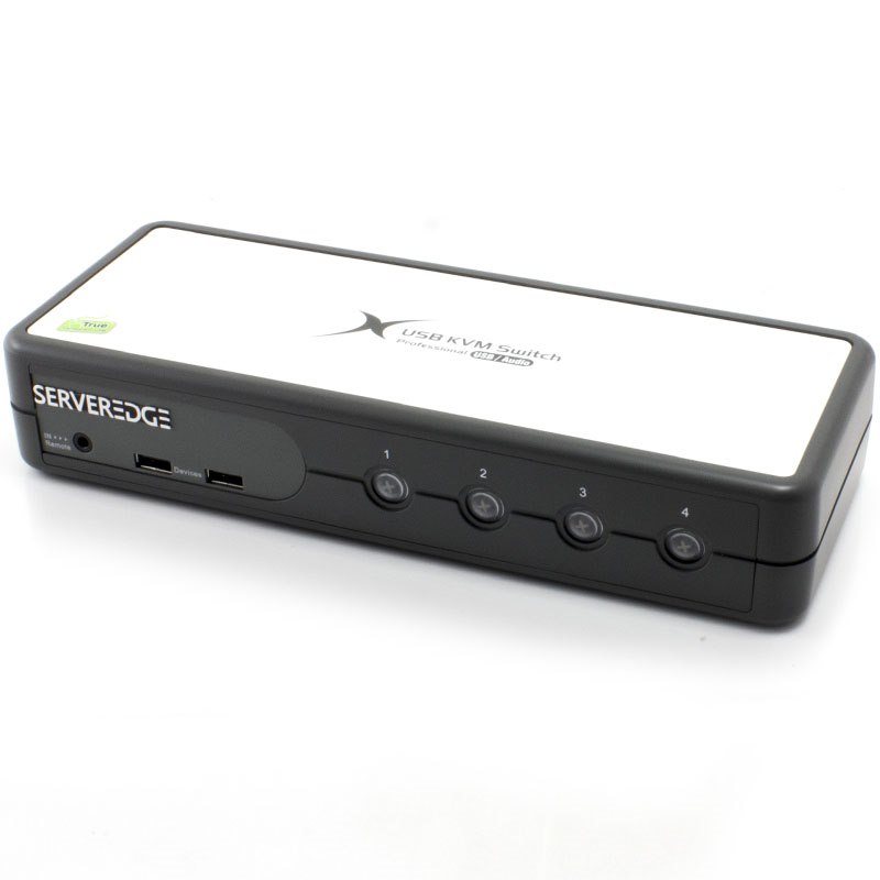 Serveredge 4-Port Usb / Vga Desktop KVM Switch With Audio & Usb Hub2.0 - Includes Cables