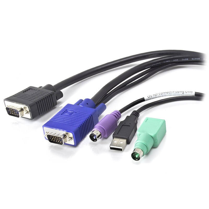 Serveredge 3M 3-In-1 KVM Cable - Ps2usb & Vga - Suitable For Kr08vu & Kr16vu