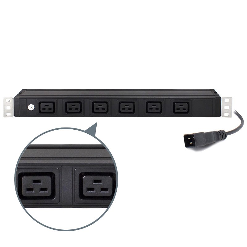 Serveredge Basic 6 Port Iec Pdu (6) Iec C19 Output & (1)Iec C20 Plug Input 16A 240V