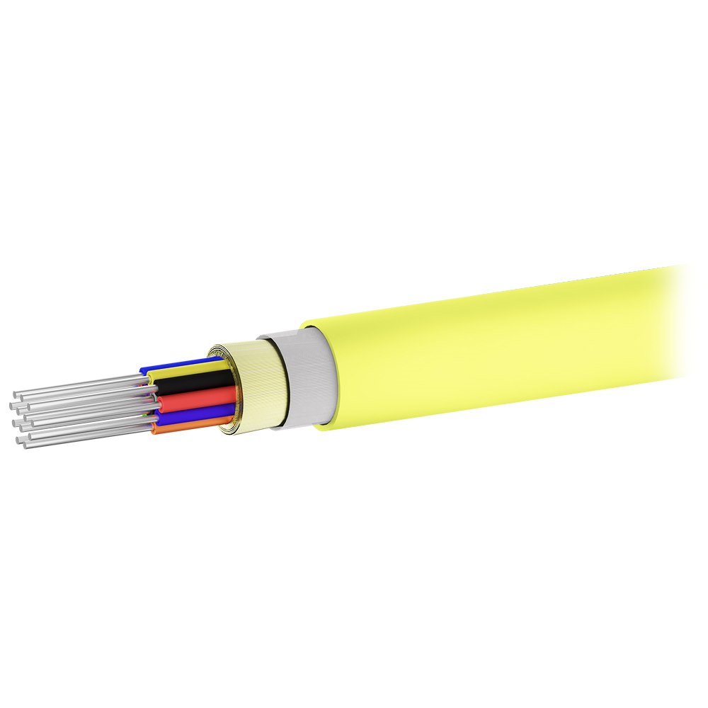 ServerEdge 12 Core Indoor / Outdoor Riser Singlemode Os2 Fibre Cable -Yellow