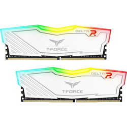 Team T-Force Delta RGB Series Dram 32GB (2x16GB) DDR4 3600MHz 1.35V White Heatspreader