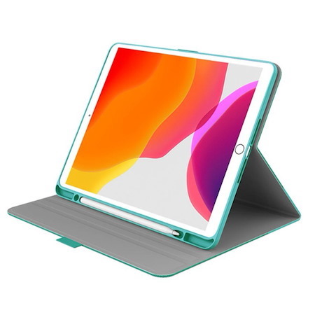 Cygnett Apple iPad 10.2' Case With Apple Pencil Holder- Jade/Green (Cy3066tekvi), Magnetic Close Tab, Stand W/Multiple Viewing Angles, 360° Protection
