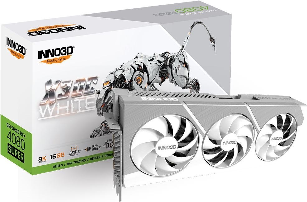 Inno3d nVidia GeForce RTX 4080 Super Oc X3 White 16GB GDDR6X, 2580MHz Boost Clock, Ram 23Gbps, 3xDP, 1xHDMI