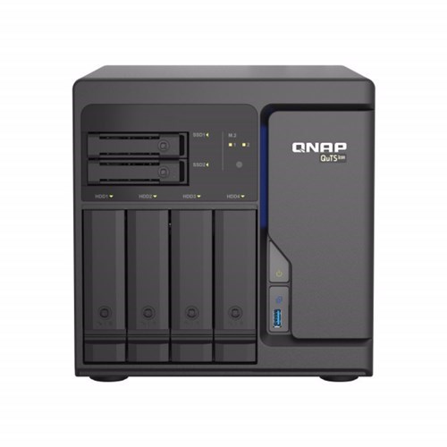 Qnap 4+2 Bay Nas (No Disk), Xeon DC 2.5GHz, 8GB, 2.5GbE(4), PCIe(2), 3YR WTY