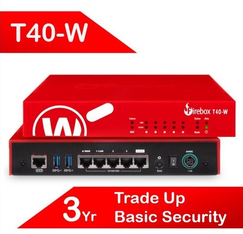 WatchGuard Trade Up To WatchGuard Firebox T40-W With 3-YR Basic Security Suite (Au)