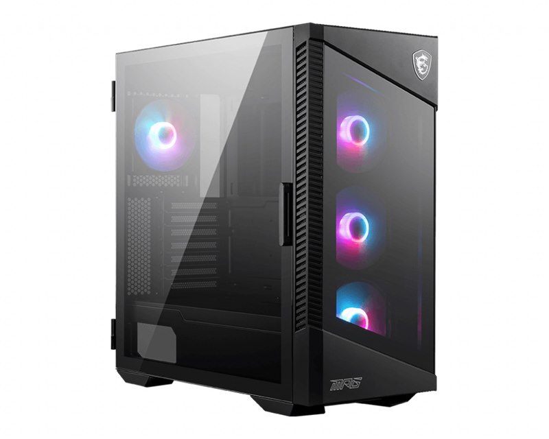 Msi MPG Velox 100R Mid-Tower Case, Support E-Atx / Atx / M-Atx / Itx, 2X 2.5', 2X 3.5', 7X Expansion Slots, 2X Usb 3.2, 1X Usb-C, 1X Audio 1X Mic
