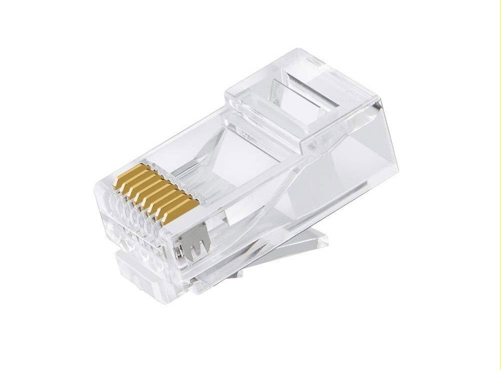 Astrotek Cat6 Utp -RJ45 Connector 8P8C Network Plug 3 Prong Blade 3U' Gold Plating (50Pcs/Bag)