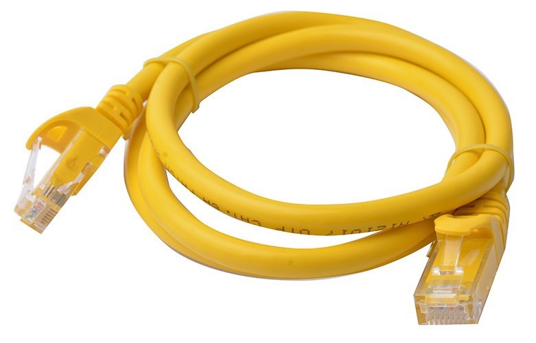 8Ware Cat6a Utp Ethernet Cable 1M Snagless Yellow