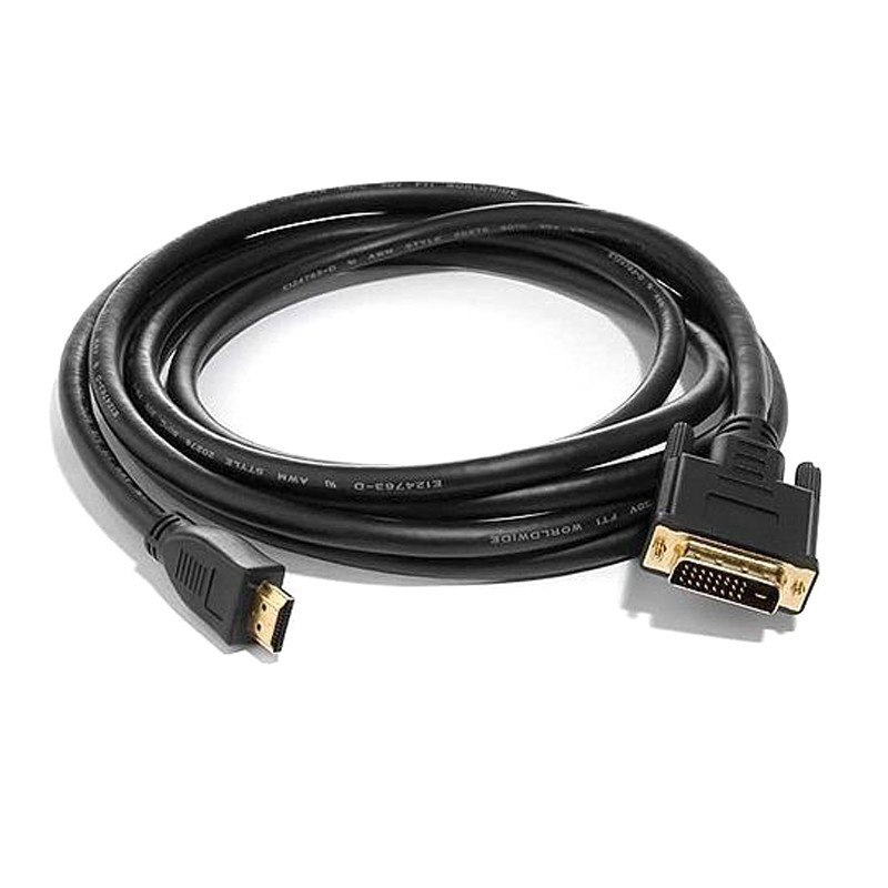 8Ware 2M Hdmi To Dvi-D Adapter Converter Cable - Retail Pack Male To Male 30Awg Gold Plated PVC Jacket For PS4 PS3 Xbox Monitor PC Computer Projector