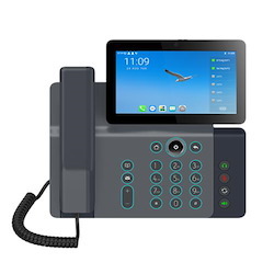 Fanvil V67 Enterprise Ip Phone, 7' Touch Screen, 5MP Camera, Andriod 9.0, Built In Wifi, BT, Wall Mountable, Upto 116 DSS Keys, 20 Lines, 2 Year WTY