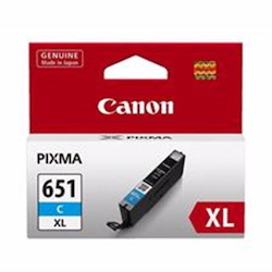 Canon CLI-651XLC Original Extra High Yield Inkjet Ink Cartridge - Cyan Pack