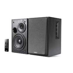Edifier R1580MB - 2.0 Lifestyle Active Bookshelf Bluetooth Studio Speakers Black - BT4.0/3.5mm AUX/Dual Mic/4Inch Bass Driver/MDF Wooden Enclosure