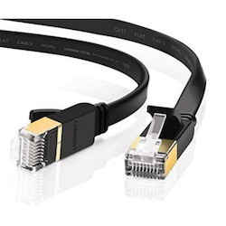Edimax 20M White 10GbE Shielded Cat7 Network Cable - Flat