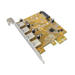 Sunix Usb4300ns Pcie 4-Port Usb 3.0 Card (Sata Power Connector)