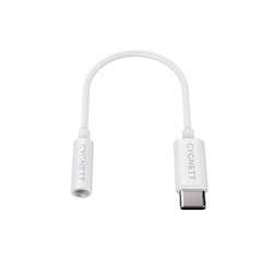 Cygnett Usb-C Audio Adapter - White (CY2867PCCPD), 3.5MM Headphones To Usb-C Connection, Wide-Ranging Compatibility, Works With Usb-C Devices