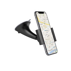 Cygnett Universal In-Car Windscreen Mount - Black (Cy1738unvic), Mount & Go, Secure & Adjustable Cradle, Compatible With Units Between 55-86MM Wide