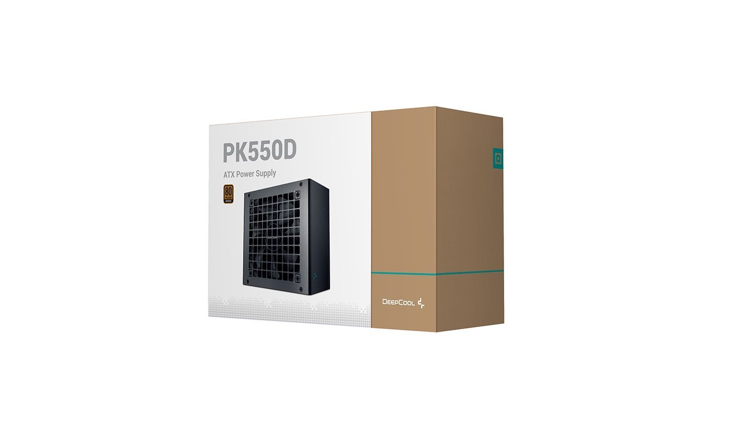 DeepCool PK550D 80+ Bronze Power Supply Unit, 120MM Fan, Taiwan Capacitor, DC To DC, Atx12v V2.4, 100,000 MTBF, 85% Efficiency 5YWT