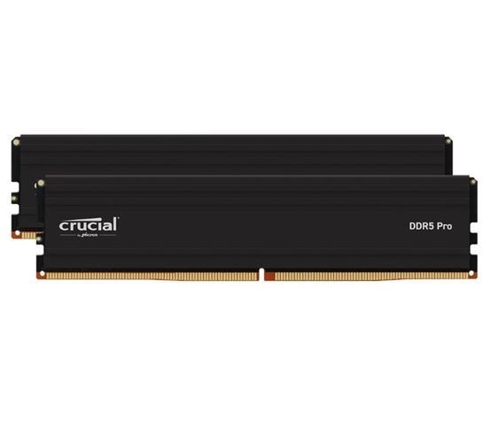 Crucial Pro 32GB (2x16GB) DDR5 Udimm 5600MHz CL46 Black Heat Spreaders Desktop PC Gaming Memory