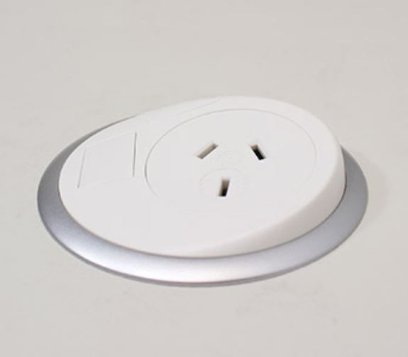 Elsafe Oe Elsafe: Pixel 1 X Gpo With 2000MM Lead And 10A Three Pin Plug - White/Silver