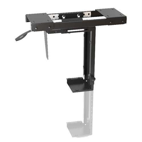Brateck Adjustable Under-Desk Cpu Mount With Sliding Track, Up To 10KG,360° Swivel