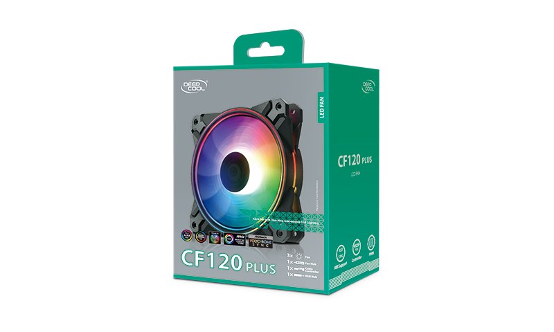 Deepcool CF 120 Plus 3 In 1 Customisable Addressable RGB Led Lighting