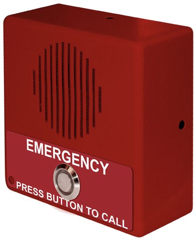 CyberData Single Button VoIP Emergency Intercom PoE Powered With Red Housing