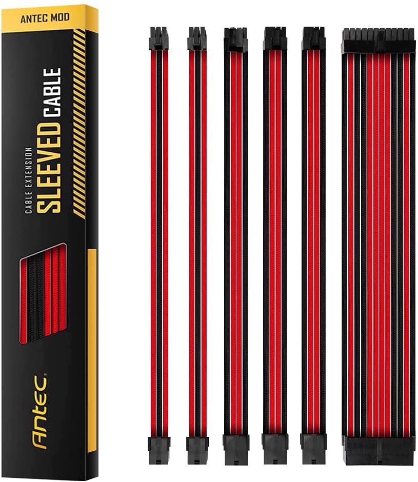 Antec For Antec Psu - Sleeved Extension Cable Kit V2 - Red/Black