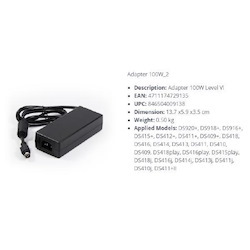 Synology Spare Part Ac Adapter For 4-Bay (100W), Part: Adapter 100W_1 /100W_2
