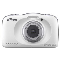 Nikon Digital Compact Camera Coolpix W150, White,13.2MP, 3X Optical Zoom, Fixed Lense, F/3.3-5.9, 10M Waterproof