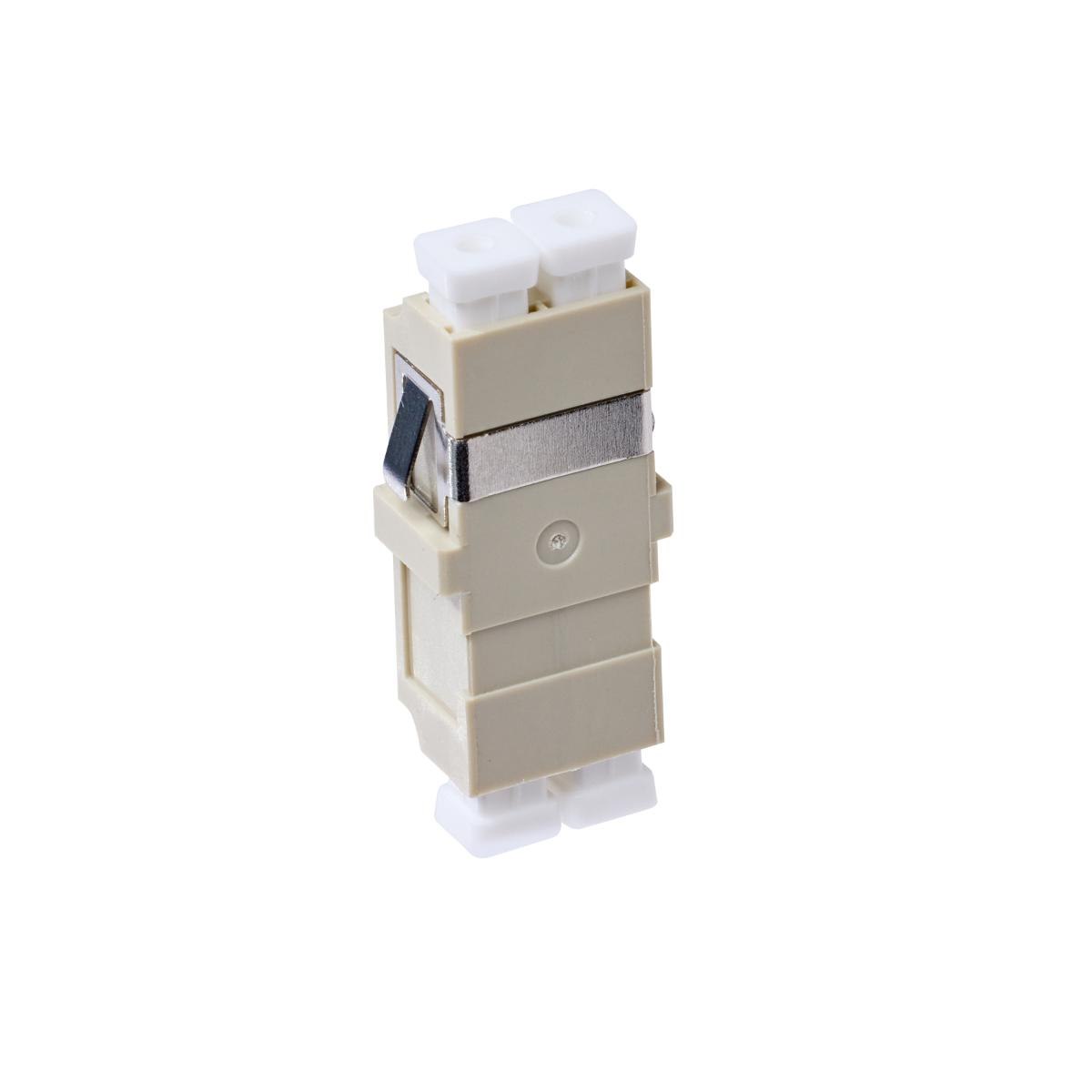 4Cabling LC Om1 Multimode Through Coupler Flangeless Duplex | Beige