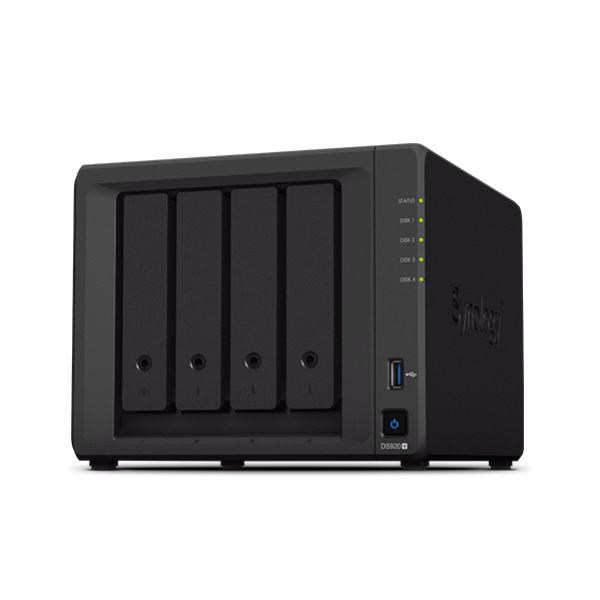 Synology DS920+, 4 Bay Nas (No Disk), Cel-J4125, 4GB,GbE(2),USB(2),M.2(2),eSATA,3YR