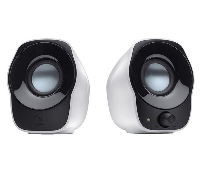 Logitech Z120 2.0 Speaker System - 1.2 W RMS - White, Black