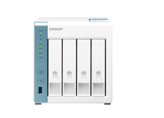 Qnap TS-431K Nas, 4Bay (No Disk), Al-214 Quad Core, 1GB, Usb 3.2(3), GbE(2), TWR, 2YR