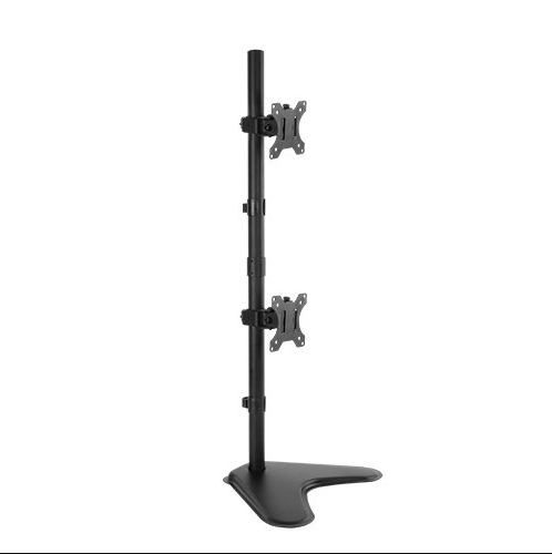 Brateck Dual Screens Economical Double Joint Articulating Steel Monitor Stand Fit Most 13'-32' Monitors Up To 8KG Per Screen