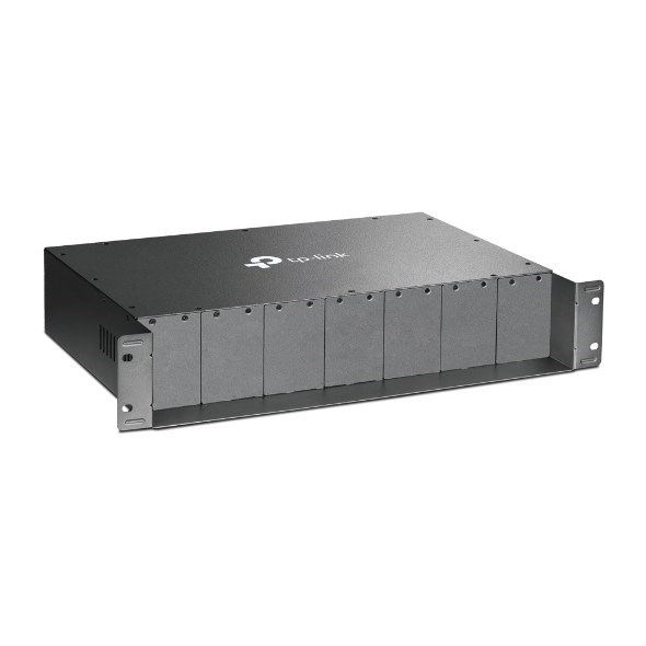 TP-Link MC1400 19' 2U Rackmount Chassis For 14-Slot Media Converters, Redundant Power Supply, Hot-Swappable, Mounted,Two Cooling Fans