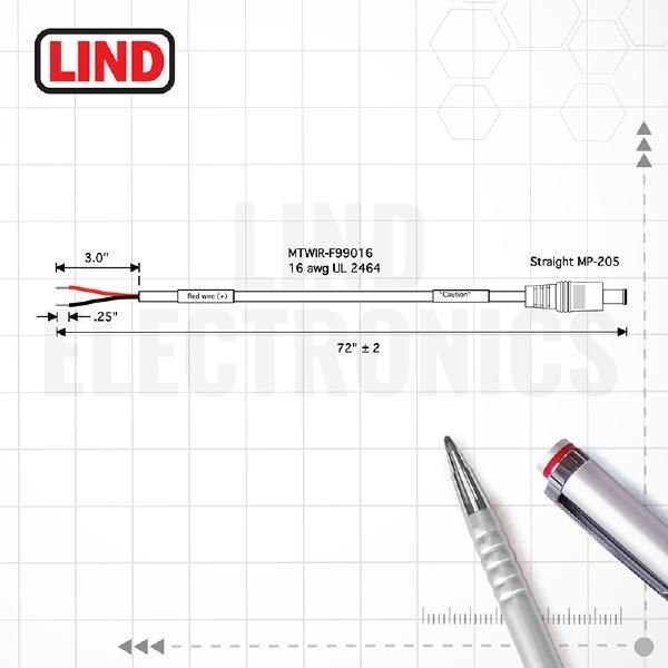 Miscellaneous Lind Cblip-F00058 Bare Wire Input For Pa1580-1801, Pa1580-1642