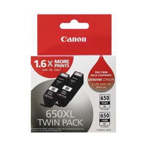 Canon PGI 650 XL Original Extra Large Yield Inkjet Toner Cartridge - Twin-pack - Pigment Black - 2 Pack