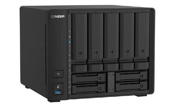 Qnap 9-Bay Nas, Al324 64-Bit Quad-Core 1.7GHz, 4GB DDR4 Sodimm Ram (1 Ram Slot, Max 16GB), 5 X 3.5" And 4 X 2.5" Drive Slots, 2 X 10GbE SFP+ Lan