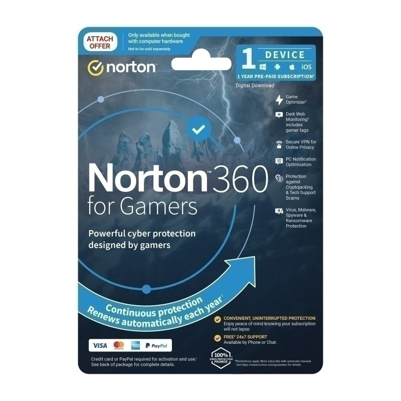 Norton 360 Gamer 1U 1D 1 YR