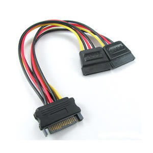 Miscellaneous RC-5084 Sata Power Splitter Cable, 1 X 15Pin M, 2 X 15 Pin F, 15 CM