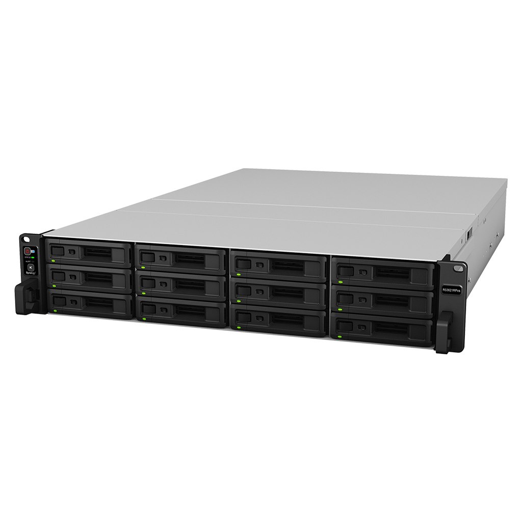 Synology RS3621RPxs, 12 Bay Nas (No Disk), Xeon D-1531, 8GB, GbE(4),USB(2),RPS,2U,3YR