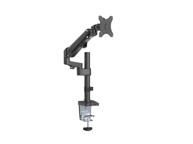 Brateck Single Monitor Heavy-Duty Aluminum Gas Spring Monitor Arm Fit Most 17' - 35' Monitors Up To12kg Per Screen Vesa 75X75/100X100