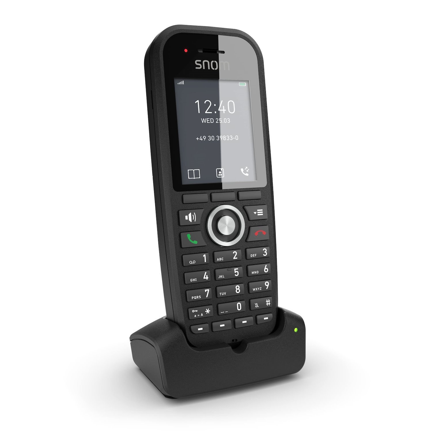 Snom M30 Ip Dect Handset, Multicell Compadible, Backlit Keyboard, Long Stangby Time, Hold Or Forward, Black