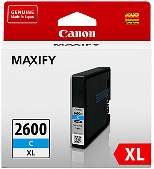 Canon PGI2600XLC Original High Yield Inkjet Ink Cartridge - Cyan Pack