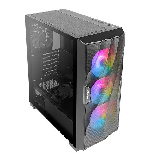 Antec DF700 Flux Wave Mesh Front, High Airflow, Tempered Glass With 3X Argb Fan Front, 1X Rear, 1X Psu Shell (Reverse Fan Blade) Atx Gaming Case