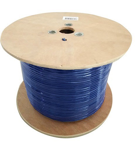 8Ware 350M Cat6 Cable Roll Blue Bare Copper Twisted Core PVC Jacket