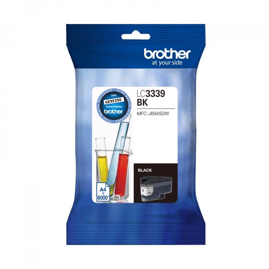 Brother LC-3339XLBK Black Super High Yield Ink Cartridge To Suit MFC-J6945DW, Upto 6000 Pages